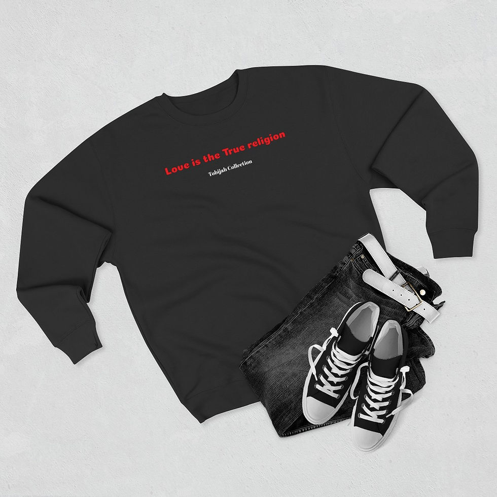 Thumbnail: Love is the True Religion Oatmeal Heather Premium Crewneck Sweatshirt