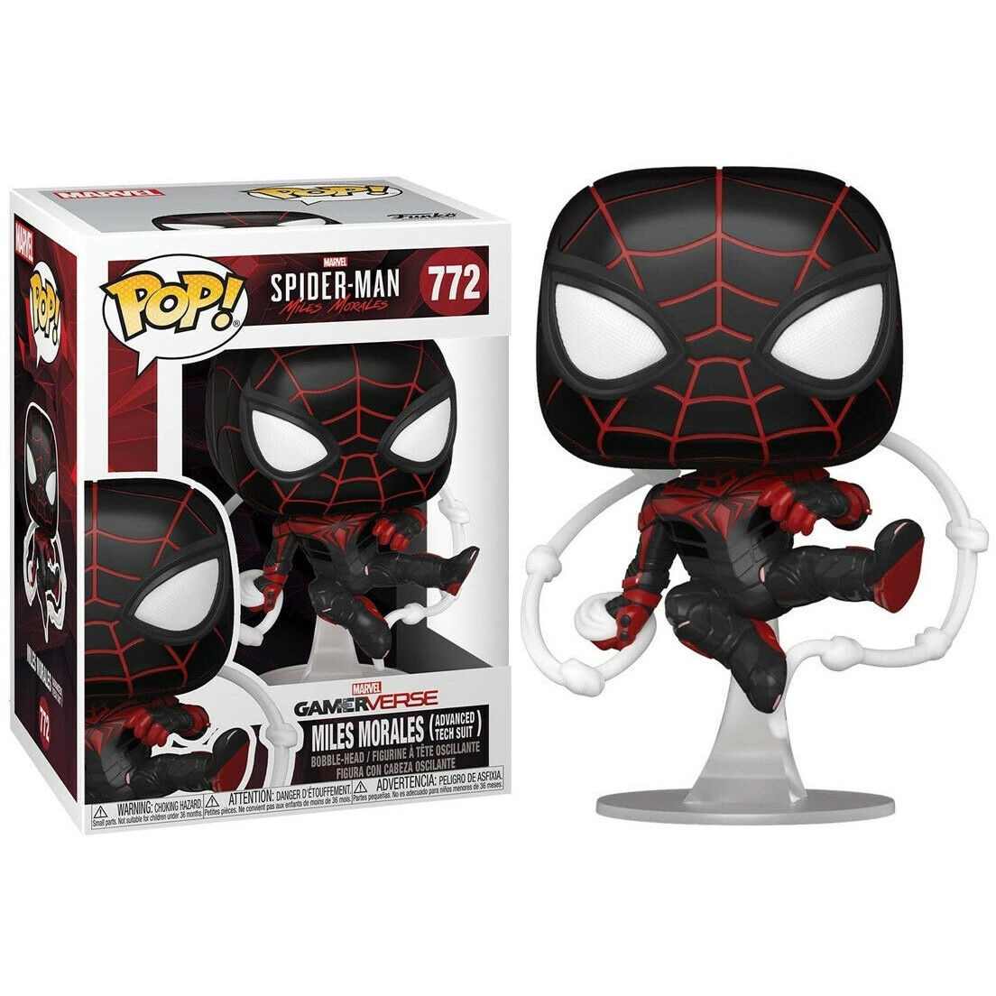 Pop! #772 VG MILES MORALESSpiderman Black ADVANCED TECH SUIT R20210304 pk6