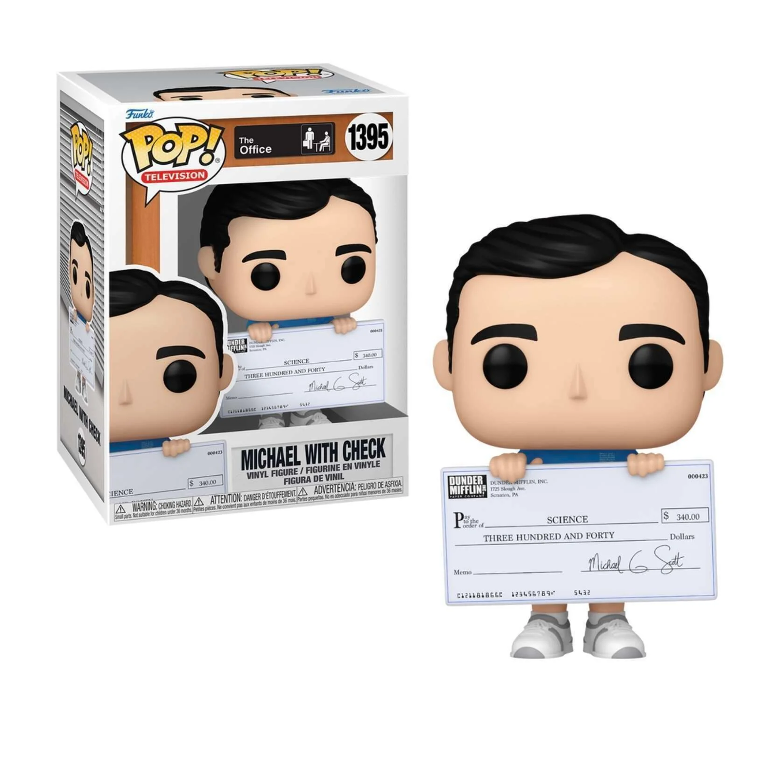 Pop! #1395 MICHAEL w/check Cheque Office R20231103-6