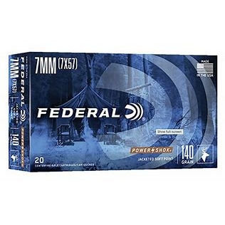 FEDERAL POWER SHOCK 7MM MAUSER 140GR
