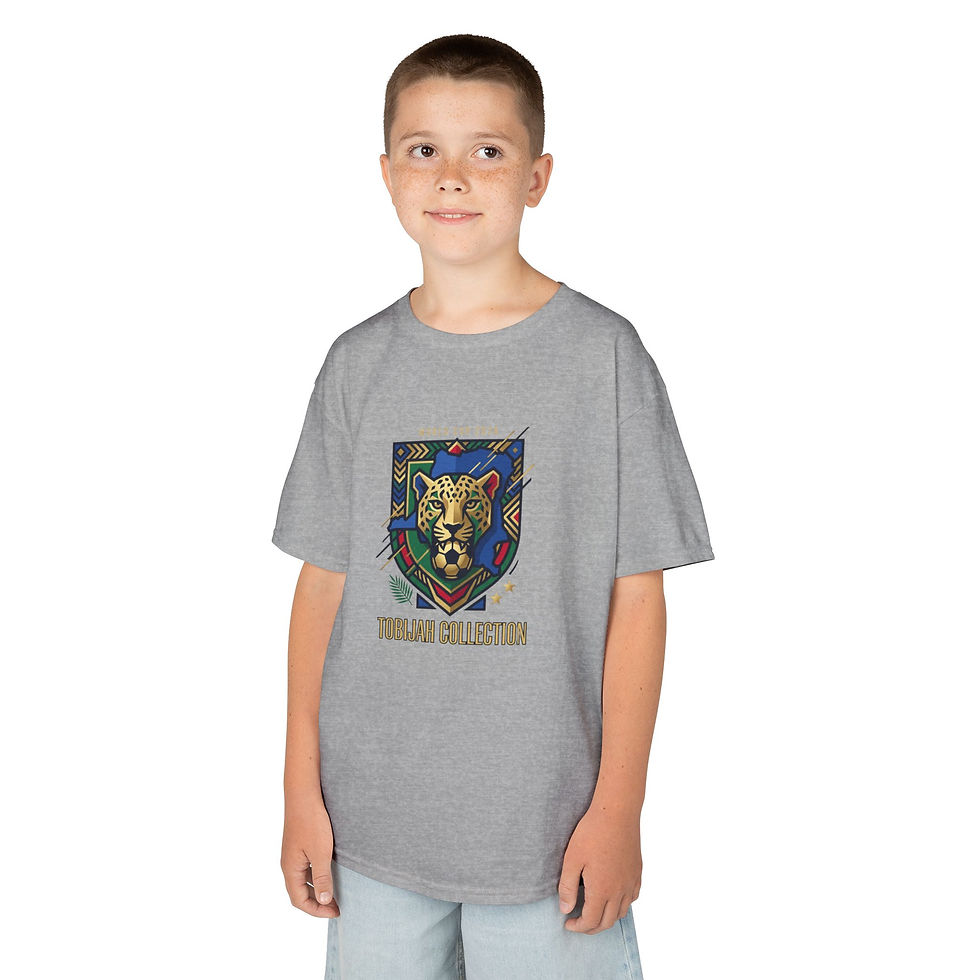 Thumbnail: Kids Tee — Colorful Lion Crest “Tobijah Collection”