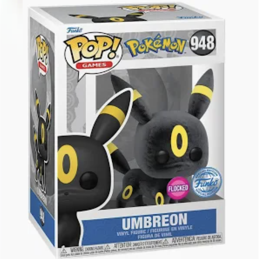 Exclusive Flocked Pop! #948 UMBREON Black pokemon