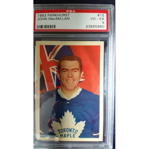 1963-64 Parkhurst #15 John McMillan RC PSA 4