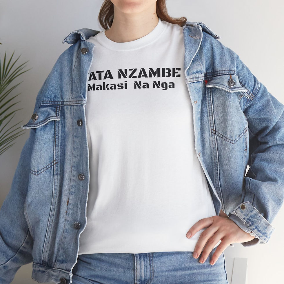 Thumbnail: TATA NZAMBE Unisex Heavy Cotton Tee-Blue