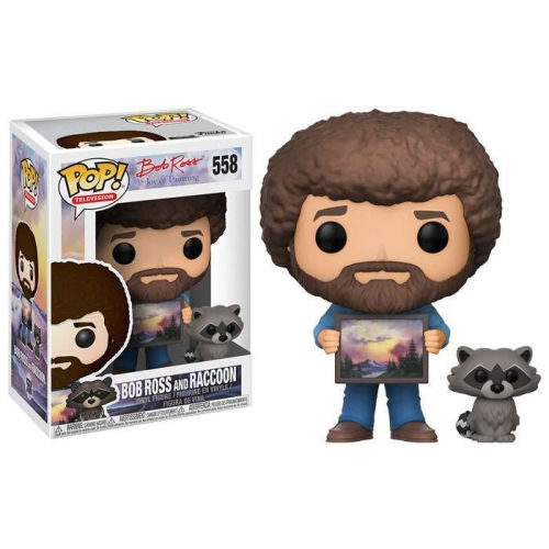 Funko Pop TELEVISION - Bob Ross and Raccoon (The Joy of Painting) 558