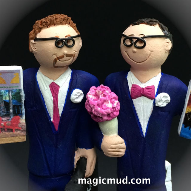 Thumbnail: Same Sex Wedding Cake Topper , Gay Wedding Cake Topper, Cake