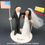 Thumbnail: Colombian Bride American Groom Wedding Cake Topper, Wedding
