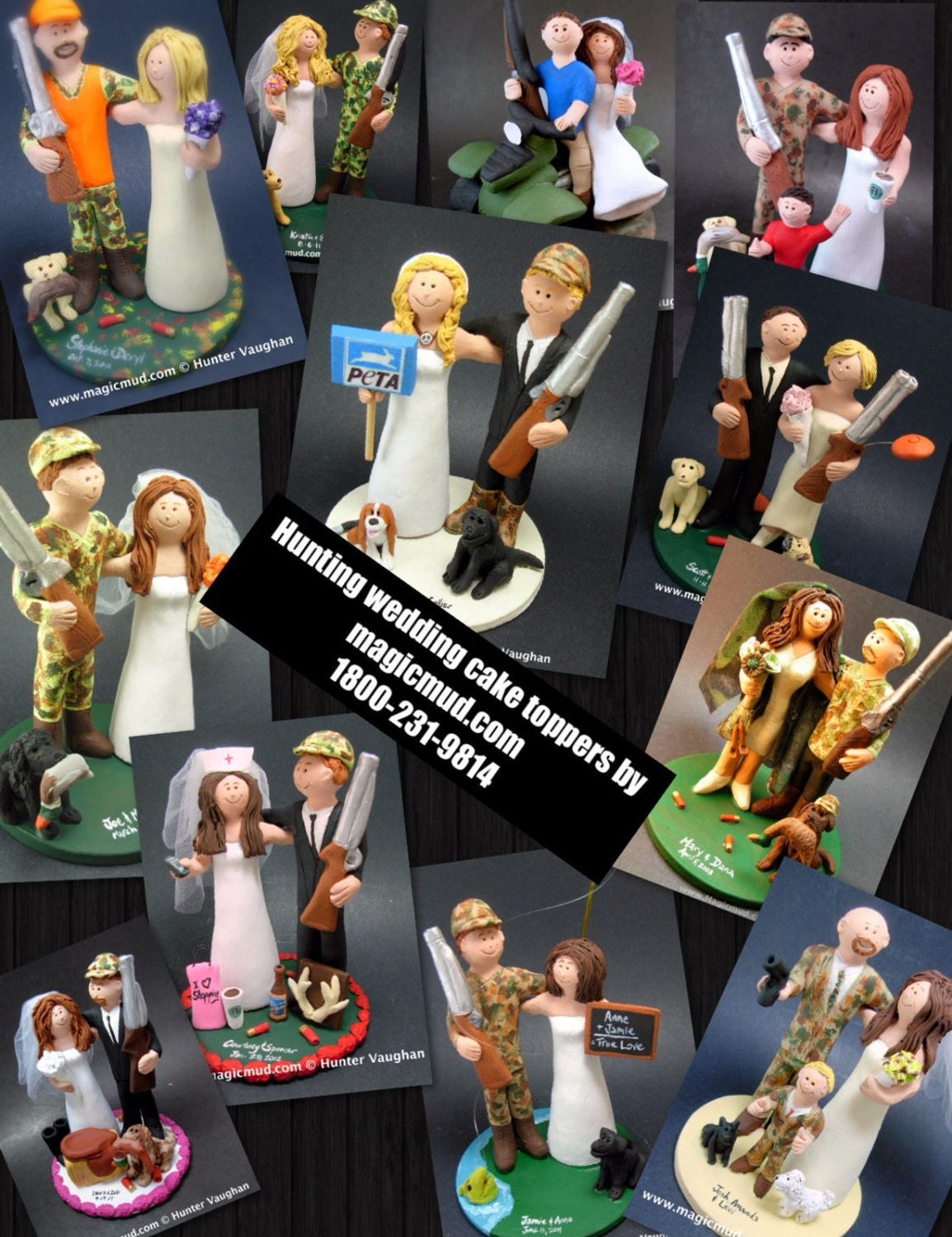 Hunting Wedding Cake Topper, Hunters Wedding Cake Topper, Re