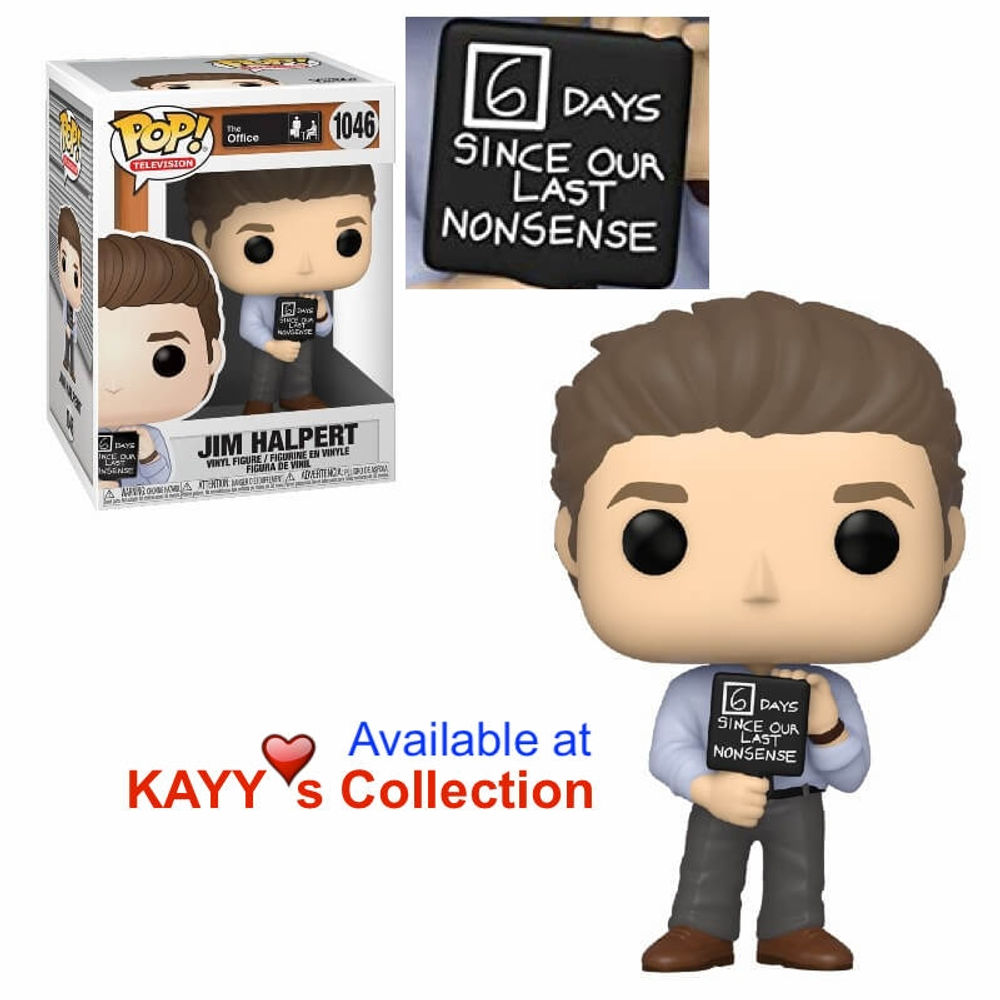 Pop! #1046 Funko Pop! Jim Halpert with Nonsense Sign TV The Office Vinyl Figure