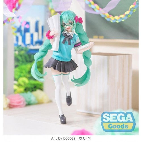 Japan SEGA MIKU 16th Anniverary eyeglasses green dress Figure LB2023-6