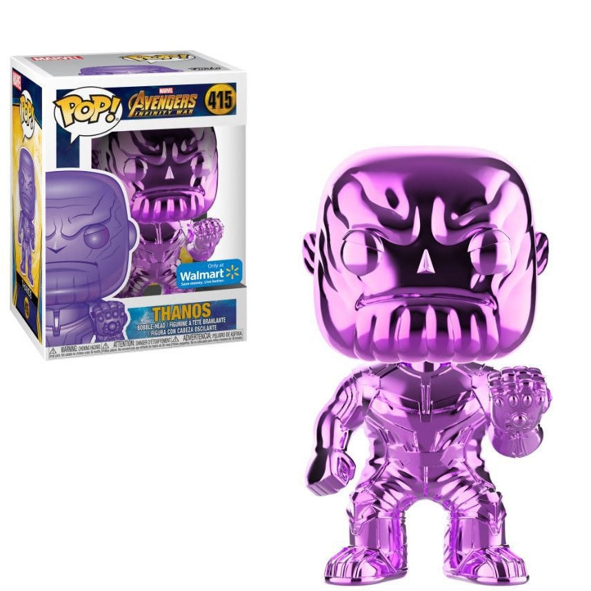 POP! #415 EXCLUSIVE THANOS Purple metallic chrome Marvel heroes Infinity War wal
