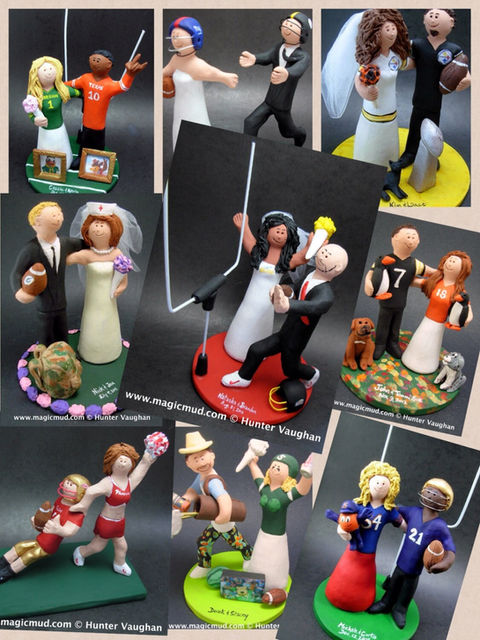 Thumbnail: Denver Broncos Football Wedding Cake Topper, Denver Broncos