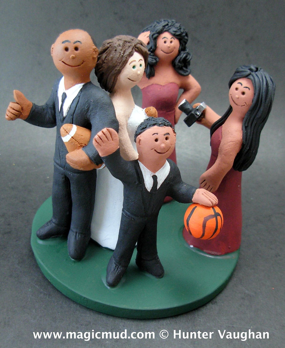 Thumbnail: Second Marriage Wedding Cake Topper, Blended Family Wedding