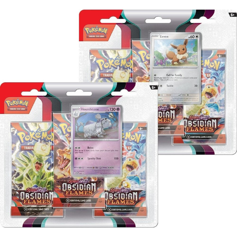 3-pack FLAMES OBSIDIAN Pokemon Booster PackTCG R20230809-12