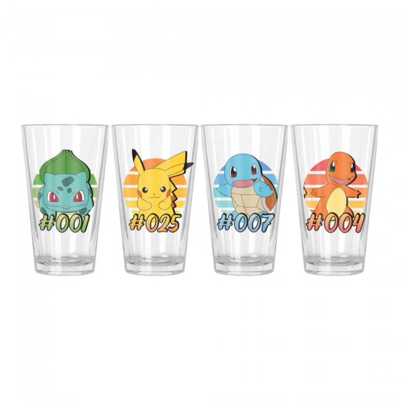 POKEMON Set of 4 Glassware Set Pint Glass 16oz OR202304-4