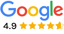 Rated 4.9 stars on Google