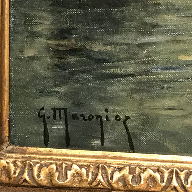 Thumbnail: Georges Maroniez, French (1865-1933), Claire De Lune, Oil on Canvas