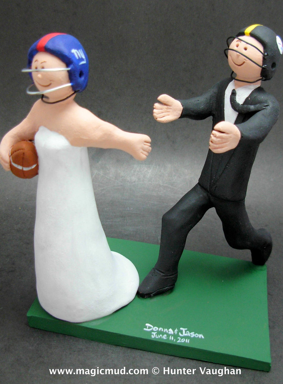 Thumbnail: Miami Dolphins Football Wedding Cake Topper, Cincinnati Beng