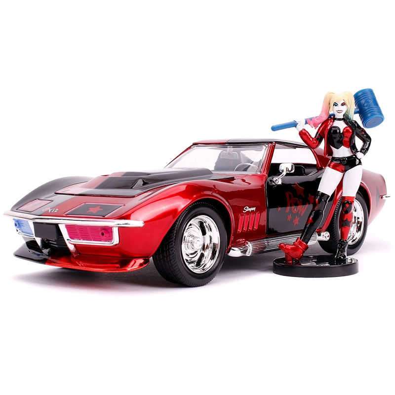 Miniature : Harley Quinn 1969 Chevy Corvette Stingray Car New 52 1:24 Veh. EE202107 1780-4