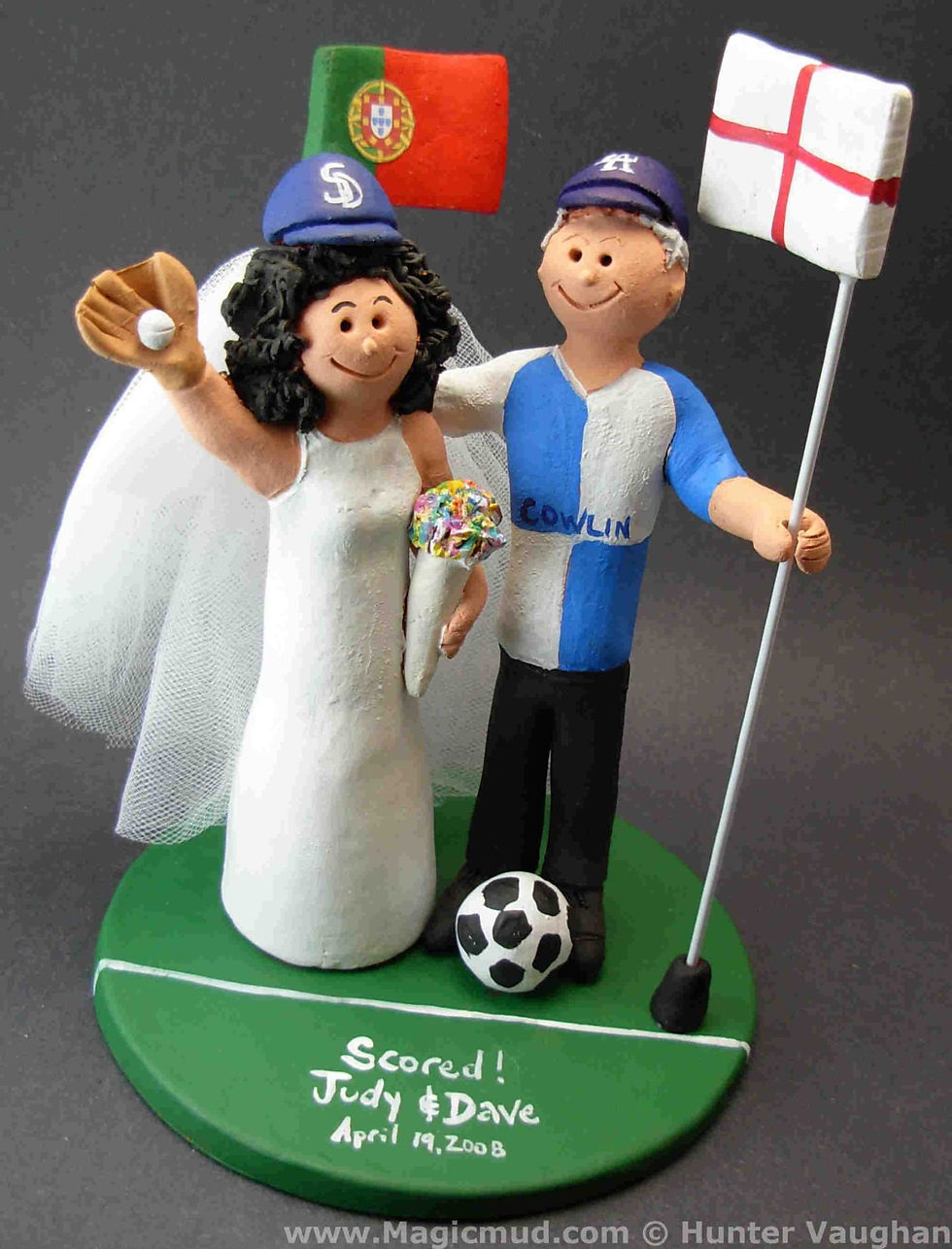 Thumbnail: Soccer Wedding Cake Topper