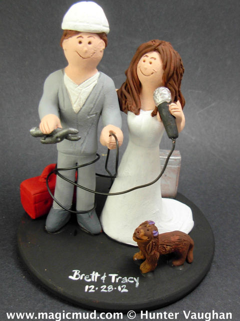 Thumbnail: karaoke bride wedding cake topper