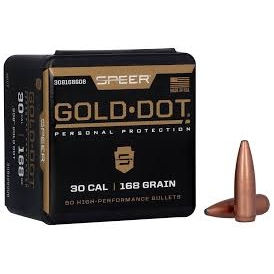 SPEER BULLETS GOLD DOT 308 CAL 168GR