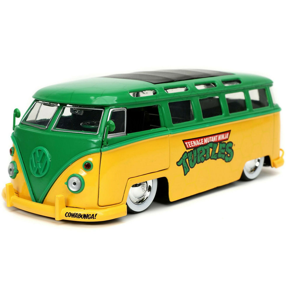 Thumbnail: TMNT 1962 VW Bus Car 1:24 Vehicle with Leonardo FigureEE202107 1780-4