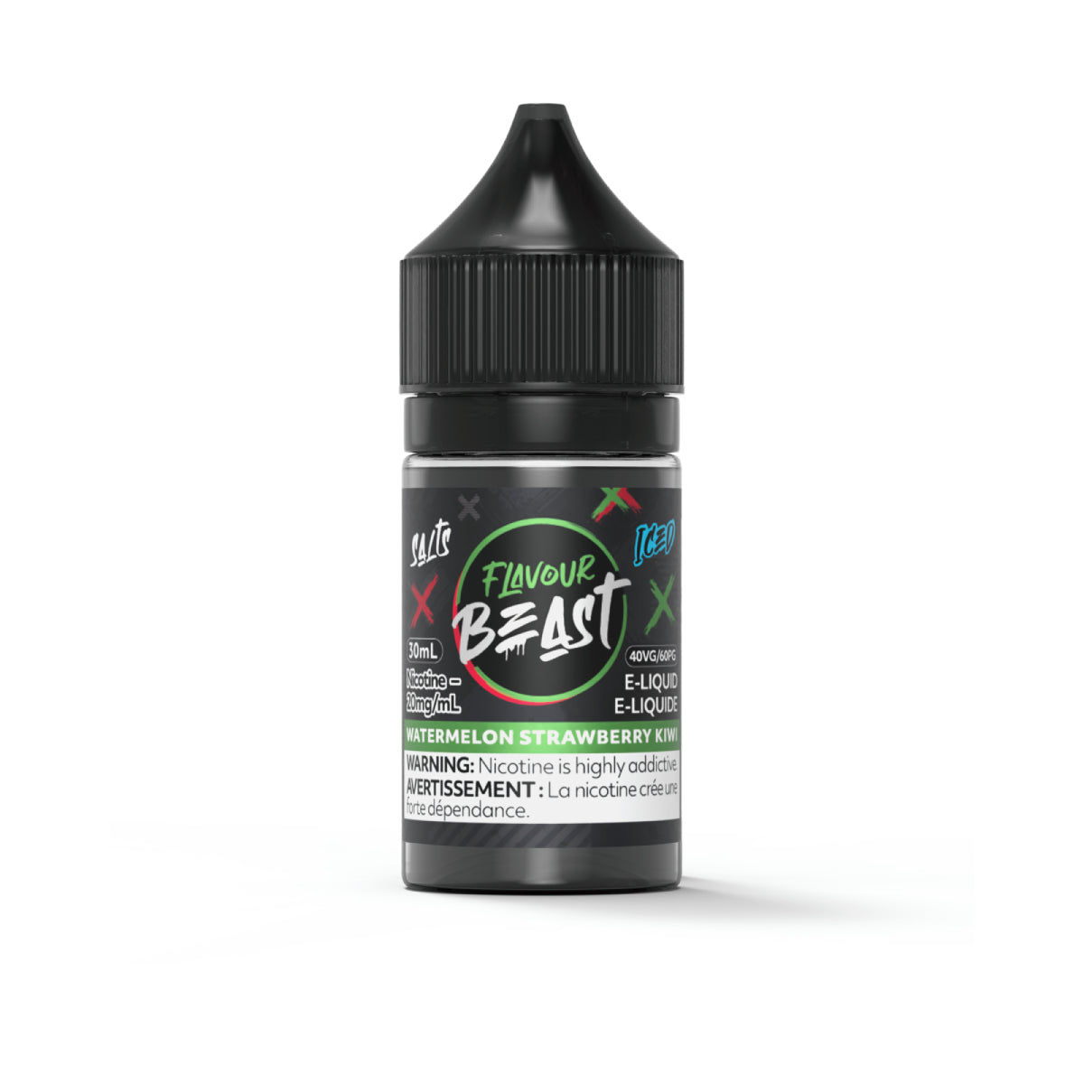 30ML SALT NIC  - FLAVOURBEAST WATERMELON STRAWBERRY KIWI 20MG