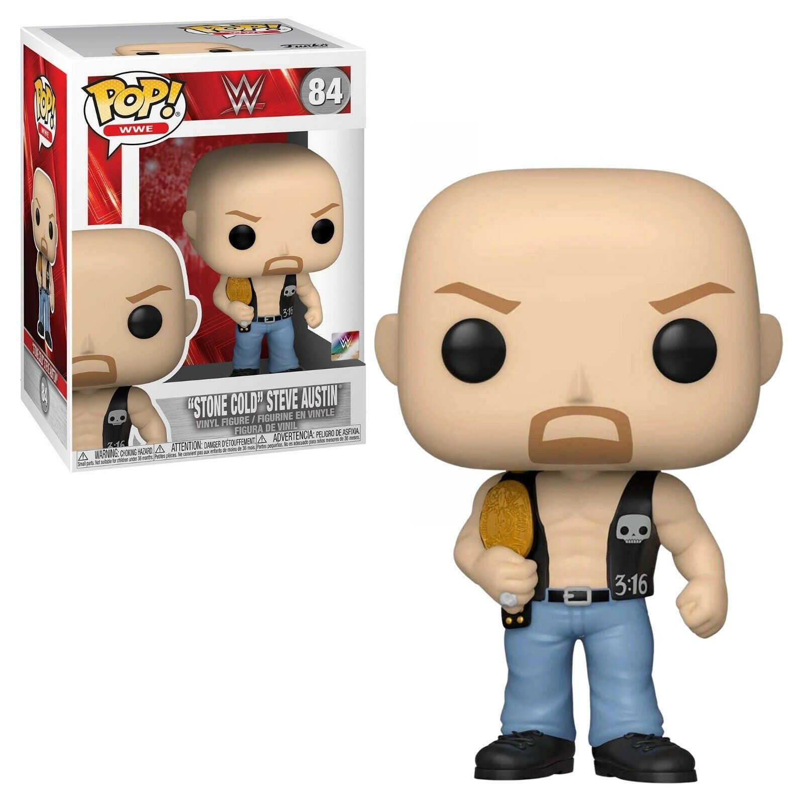 Pop #084 WWE STONE COLD STEVE AUSTIN W/ BELT (MT)R20210423 pk6