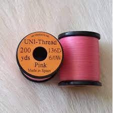 UNI THREAD 6/0 WAXED PINK