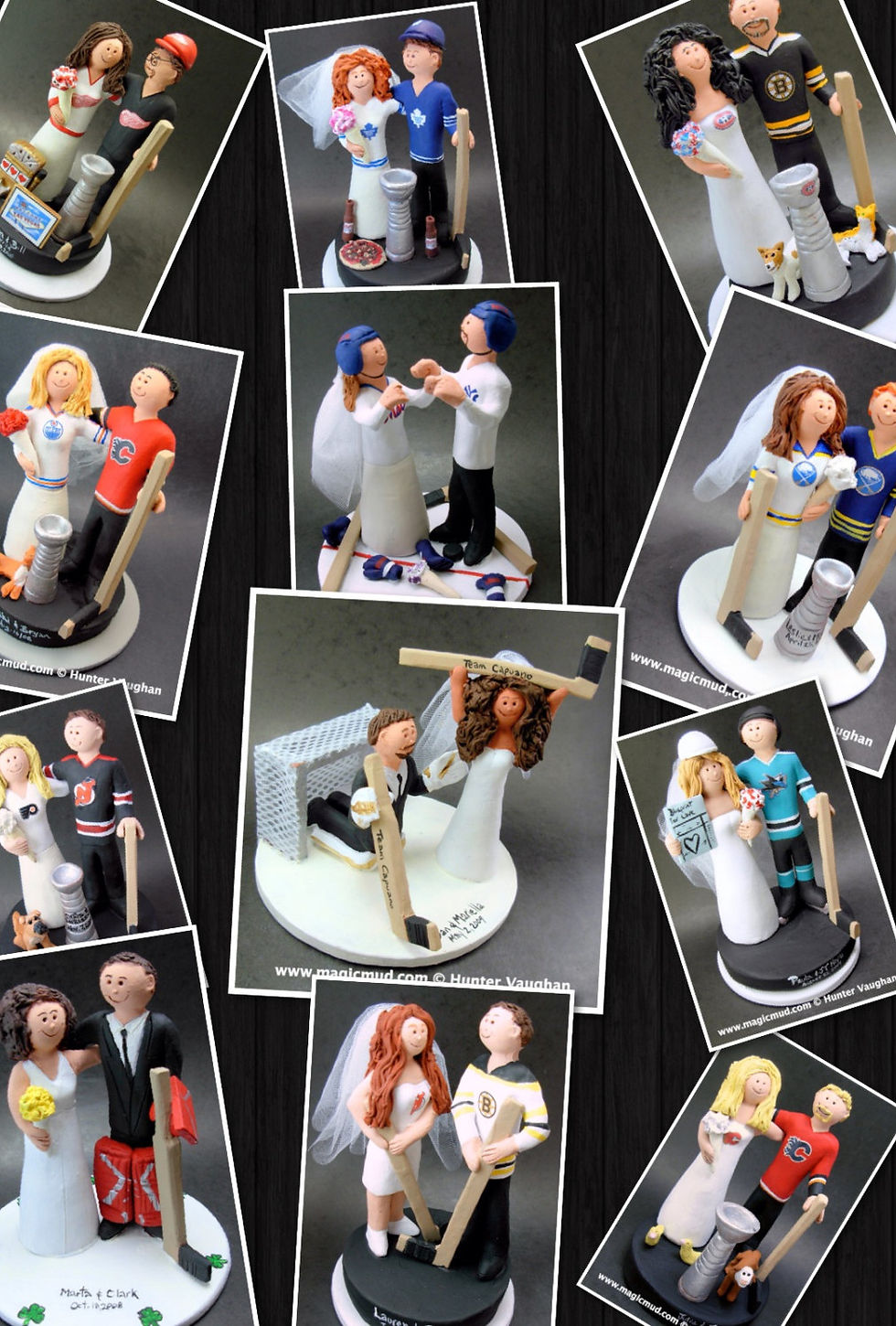 Thumbnail: Pittsburg Penguins Hockey Wedding Cake Topper, Pittsburg Pen
