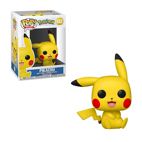 Pop! #842 PIKACHU sitting Pokemon R20210304 pk3 R20210928 pk6 R20221128-6 R20230