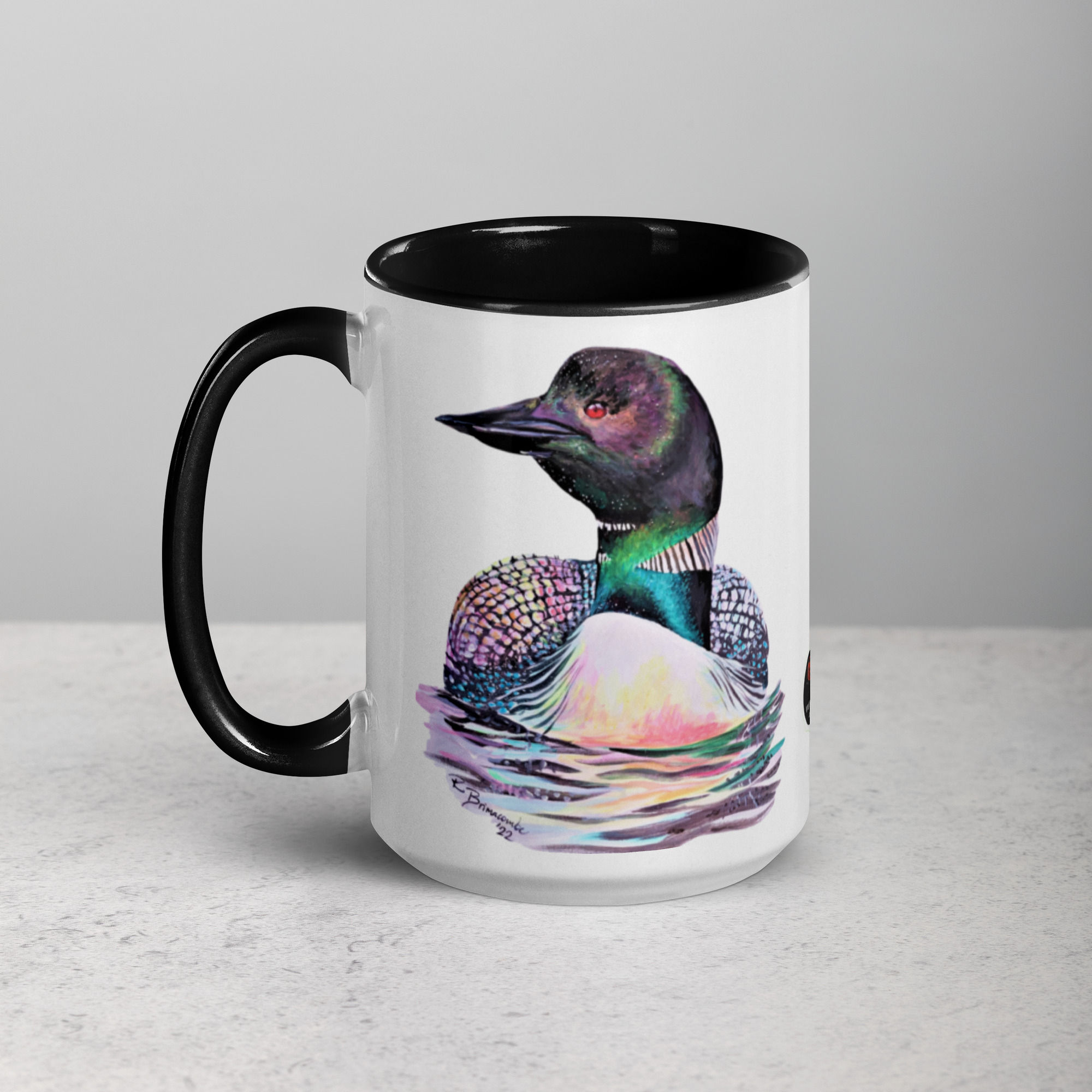 Loon Mug with Color Inside