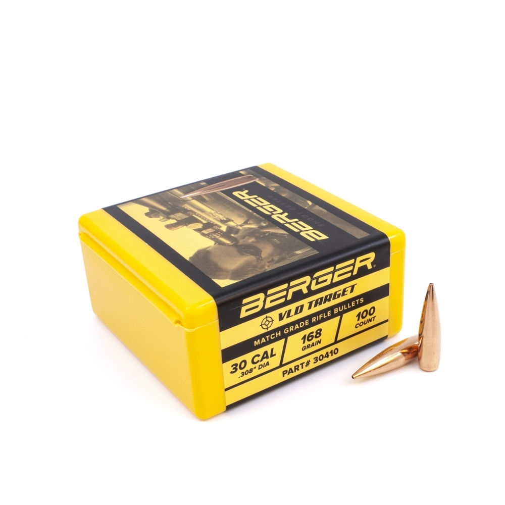 BERGER 30CAL 168GR VLD TARGET BULLETS