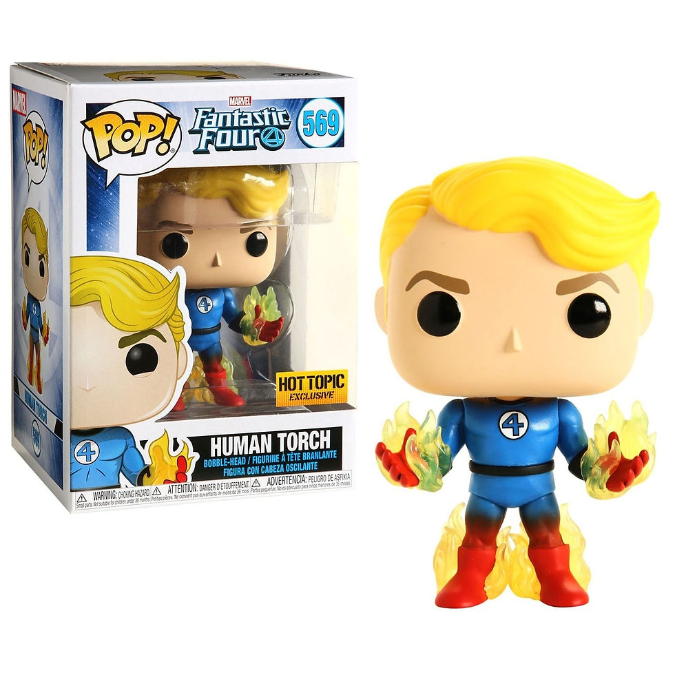 Thumbnail: Pop! #569 Exclusive HUMAN TORCH Fantastic four 4 Hot Topic HP pk1
