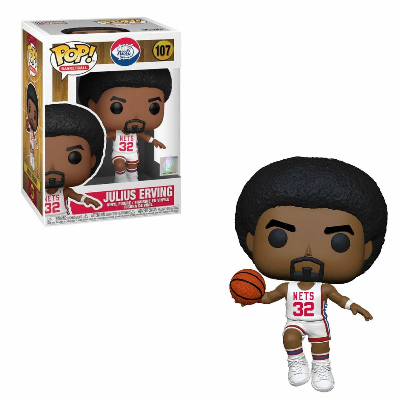 Pop! #107 JULIUS SERVING NBA LEGENDS COLORFUL HAIR R20210517 pk6