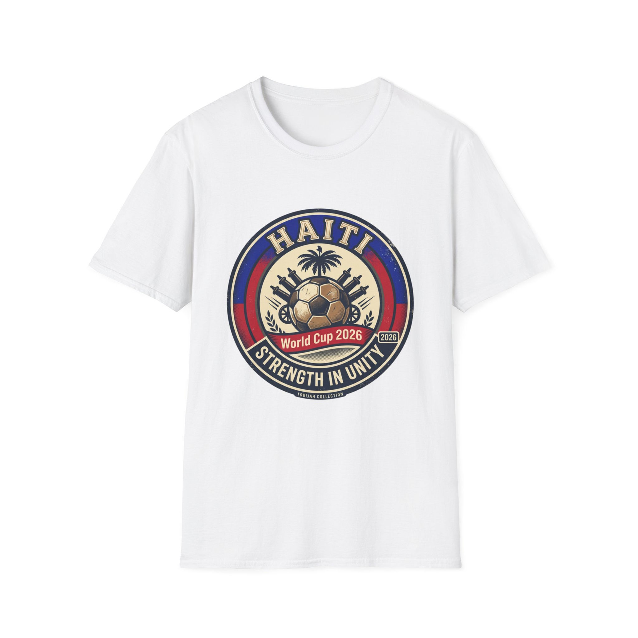 Haiti World Cup 2026 Soccer T-Shirt — Strength in Unity Vintage Badge