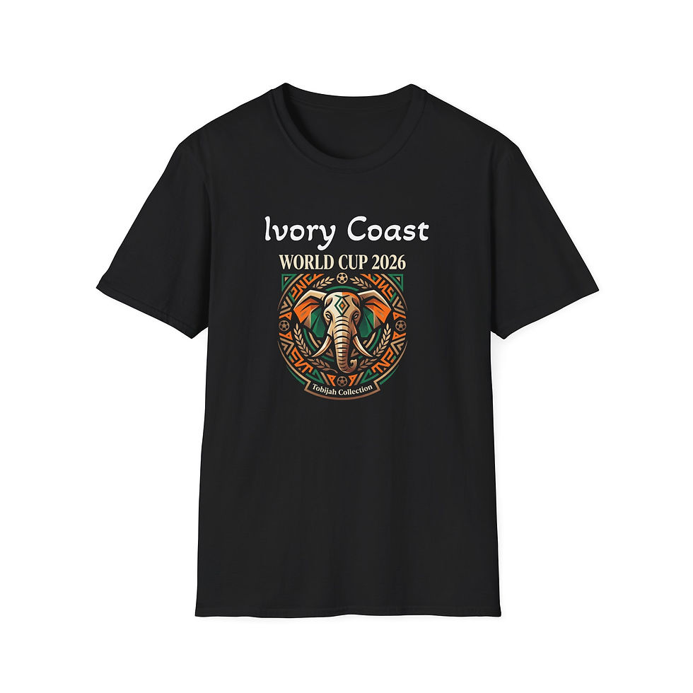 Thumbnail: Ivory Coast Tribal Elephant T-Shirt — World Cup Vibes