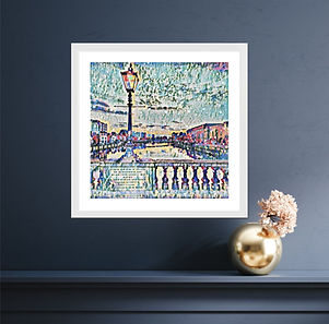 Final St Patricks Bridge with snowflakes in room