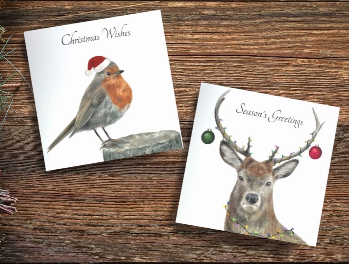 The Robin and Stag - 6 Christmas Cards 2022