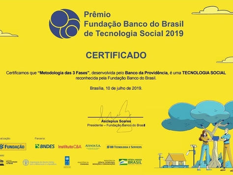 A Metodologia das 3 Fases agora é certificada como uma Tecnologia Social
