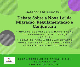 Debate sobre a nova Lei de Migração