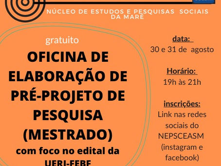 NEPS oferece oficina de preparação para mestrado