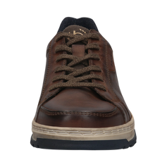 Brown leather shoes with laces, ideal footwear for everyday wear.