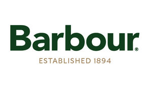 Barbour logo with Established 1894 text on a white background.