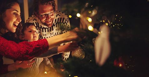 Family celebrating Christmas at Captiva Wexford luxury self-catering villa