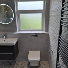 Council bathroom. Turning bathroom & ensuite into a larger bathroom with walkin shower