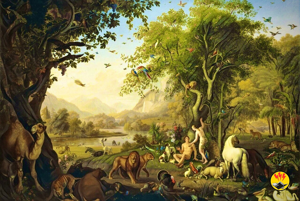 "Adam and Eve in the Earthly Paradise" by Johann Wenzel Peter