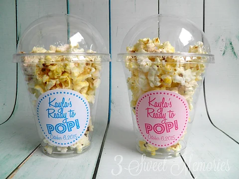 Set Of 24 Baby Shower Popcorn Treat Cups 3sweetmemories