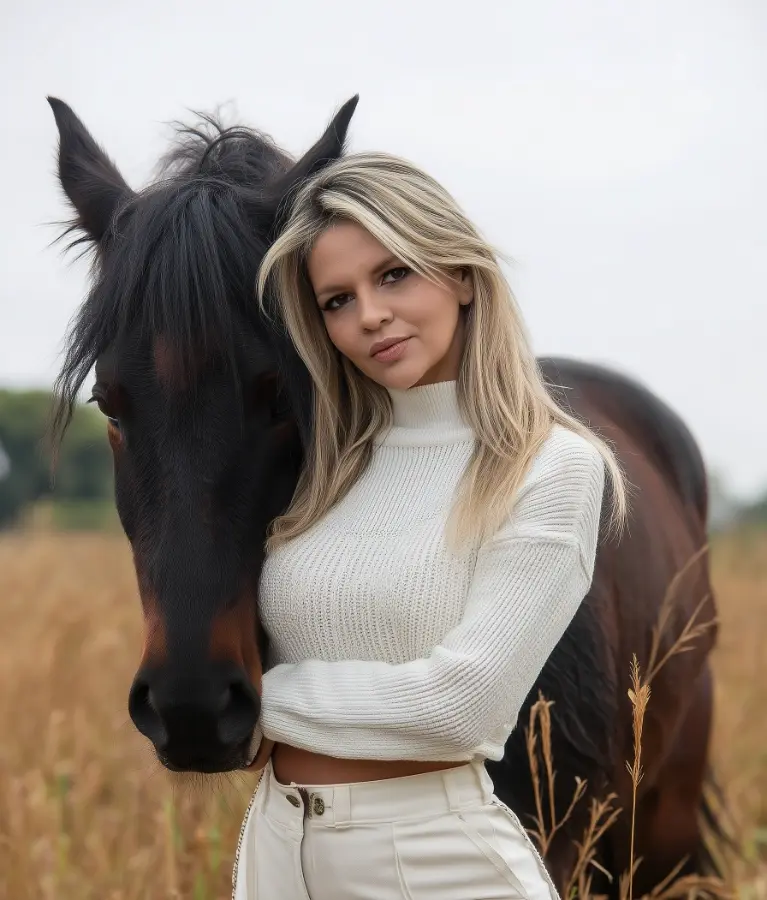 Virginie Daulard avec un cheval